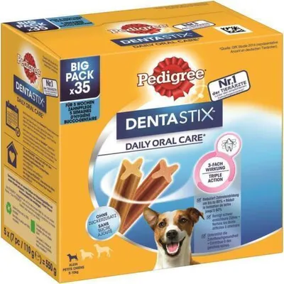 Produktbild von PEDIGREE® DENTASTIX™ Daily Oral Care Karton Multipack kleine Hunde 5-10kg 5 x 7 Stück