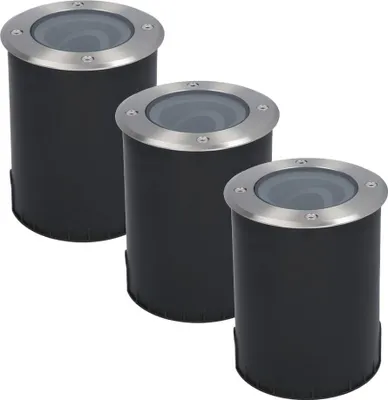 Produktbild von hoftronic LED Bodeneinbaustrahler 5W GU10 IP67 Dimmbar Schwenkbar 3er Set