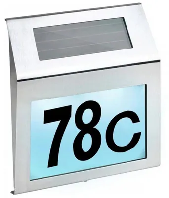 Image de Verk 01504 Numéro de maison solaire 18 x 20 cm