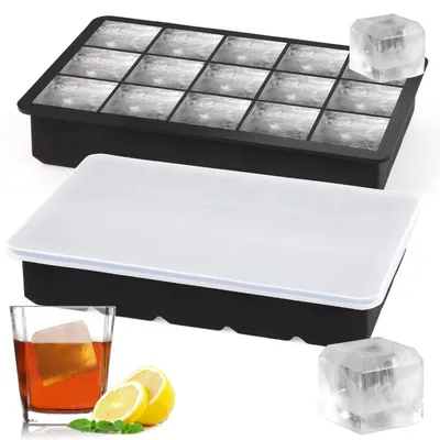 Obrázek produktu pro Silikonové formy na led – sada 2 kusů s víkem