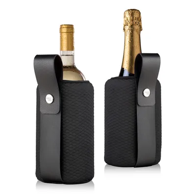 Produktbild von Vacu Vin 38864606, Glasflasche, Champagner, Wein, Schwarz, Einfarbig, Leder, Neopren, Synthetisch, 15 min