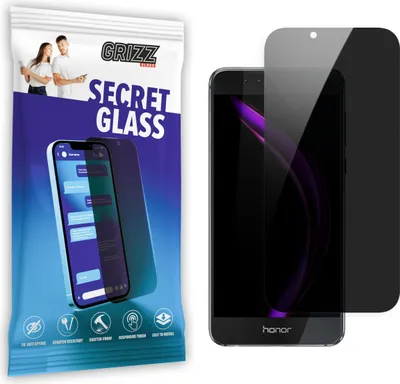 Zdjęcie produktu dla Ochraniacz ekranu GrizzGlass SecretGlass Privacy dla HONOR 8 - Czarny