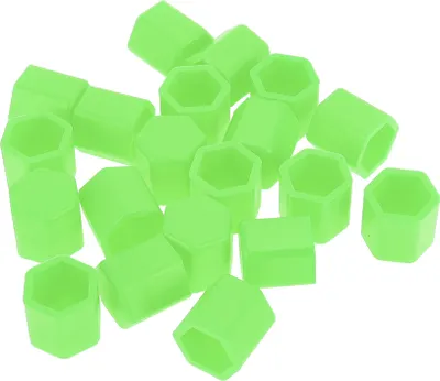 Produktbild von 20 Stk. Radmutter Bolzen Felgen Reifenmutter Schrauben Staubschutzkappe Abdeckung Mutter Schutz Silikon Grün 2,2x15x20mm