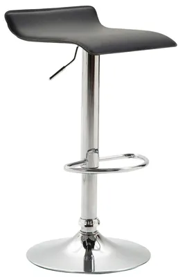 Produktbild von CLP Barhocker Dyn V2 Kunstleder höhenverstellbar und drehbar schwarz Gestell Farbe chrom