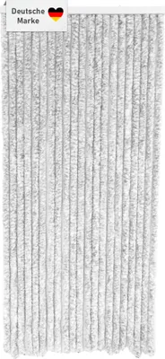 Produktbild von Flauschvorhang 90x200cm hellgrau-weiß meliert, Fliegenschutz, Türvorhang Wohnwagen