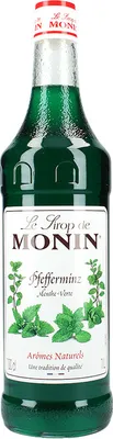 A bottle of Monin syrup.