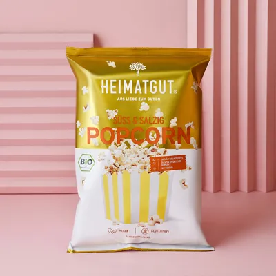 Produktbild von HEIMATGUT – veganes  Popcorn Süß-Salzig – 1 x 90g