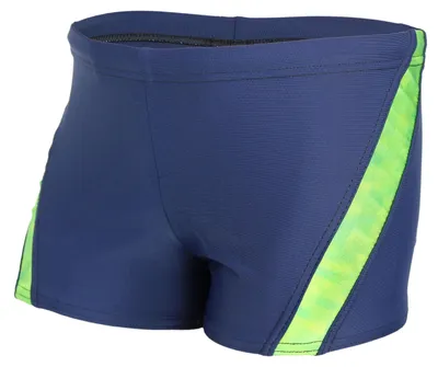 Produktbild von Aquarti Jungen Schwimmhose Kontrastfarbige Einsätze, Farbe: Dunkelblau / Grün, Größe: 164