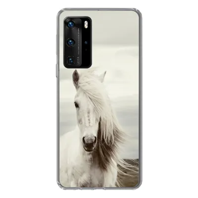 Produktbild von MuchoWow® Handyhülle Schutzhülle Hülle für Huawei P40 Pro Pferd - Strand - Mähne Silikon Softcase Handy Hülle - Schutz