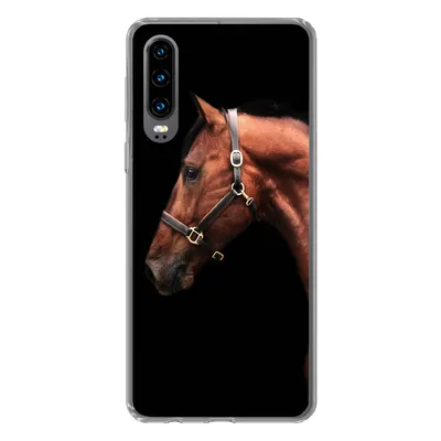 Produktbild von MuchoWow® Handyhülle Schutzhülle Hülle für Huawei P30 Pferd - Leicht - Halfter Silikon Softcase Handy Hülle - Kartenbesitzer