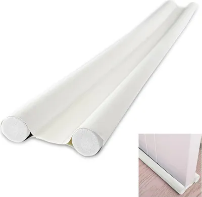 Produktbild von Türdichtung mit Doppeldichtung, 96 cm, Türdichtung zuschneidbar. Wirksamer Schutz vor Zugluft, Lärm, Kälte und Insekten. Wind- und Zugluftstopper