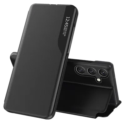Imagen del producto de Elegante funda tipo libro View Case para Samsung Galaxy S24 FE - Negra, modelo KP36801