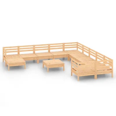 Produktbild von vidaXL 12-tlg. Garten-Lounge-Set Massivholz Kiefer
