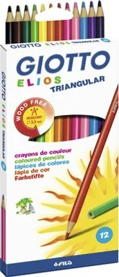 Zdjęcie produktu dla Kredki ołówkowe Giotto elios w drewnianym etui, 12 sztuk gratis