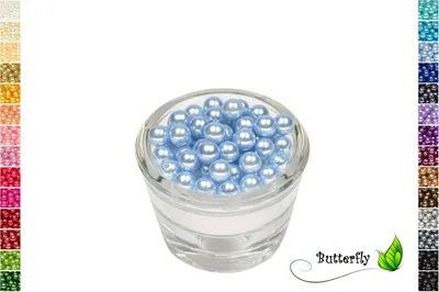 Produktbild von 50 Wachsperlen 8mm, Farbe:hell blau 311