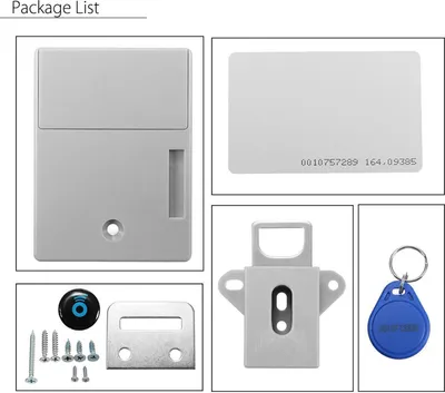 Obrázok produktu pre Snímač kariet na batérie Inteligentný zásuvkový zámok Smartlock DIY Invisible Hidde Digitálny zámok bez perforačného otvoru