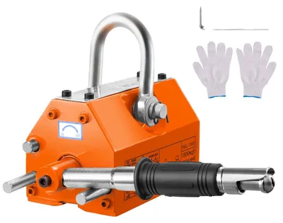 Produktbild von VEVOR Magnetheber, 2000kg/4400lbs Zugkraft, 2,5 Sicherheitsfaktor, Neodym & Stahl, Hebemagnet mit Auslösung, permanente Hebemagnete, Schwerlastmagnet für Winde, Werkstattkran, Block, Platte, 1500 kg