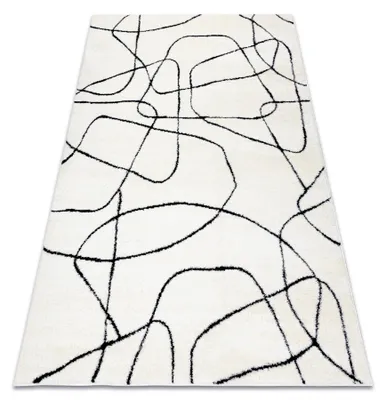 Image de Tapis moderne MODE 8522 abstraction crème / noir beige 80x150 cm