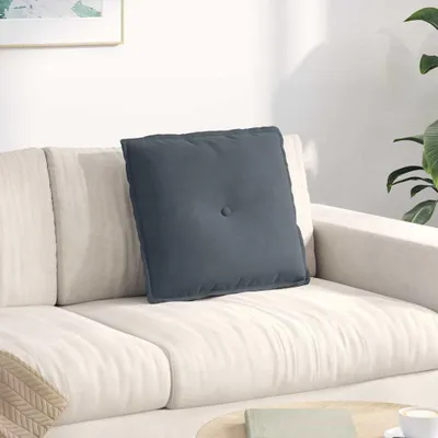 Produktbild von PUEAZU Rücken Kissen Dunkelgrau 50 x 45 cm Cordstoff - Sitzkissen &23274