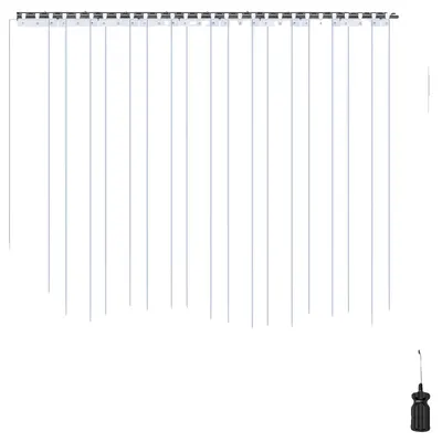 Imagen del producto de Cortina de tiras de PVC, 1524 x 2440 mm, 2 mm de grosor, paquete de 10 unidades. Tiras para cortina, rango de temperatura de -20 a 60°C. Tiras de plástico lisas para puertas de almacenes, congeladores y garajes, transparentes