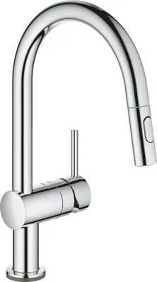 Produktbild von GROHE Elektronische Einhand-Spültischbatterie Minta Touch 31358_2, C-Auslauf, Einlochmontage, Wasser-Aktivierung durch Berührung, herausziehbare Dual Spülbrause, chrom