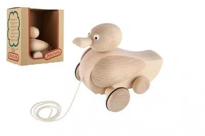 Image de Canard à tirer en bois naturel 17cm