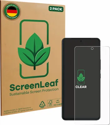 Produktbild von 2x ScreenLeaf Schutzfolie für ASUS ROG Phone 9 Pro Edition nachhaltiger Displayschutz Display Schutz Folie Klar Transparent