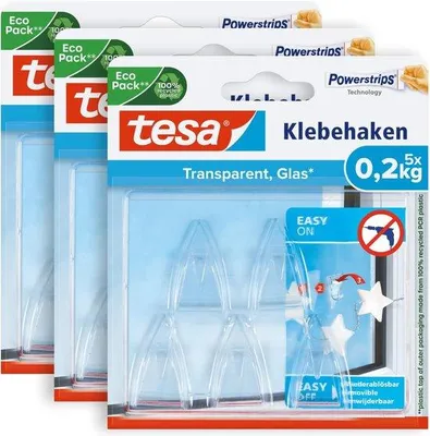 Produktbild von Klebende Steckdosenhalter 3-teilig weiß Kunststoff