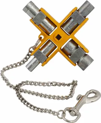 Immagine prodotto di Ironside 117-216 Chiave universale per armadietto 11 funzioni, argento/giallo