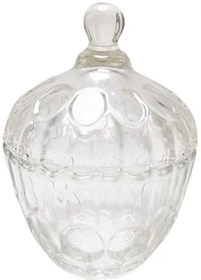 Produktbild von Durchsichtige Glasdose mit Deckel, Küchenbehälter, Dekorationsbehälter, Süßigkeitenbox
