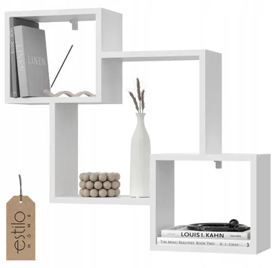 Produktbild von Wandregal 80cm – Hängeregal aus MDF – Bücherregal für Wohnzimmer, Schlafzimmer, Küche