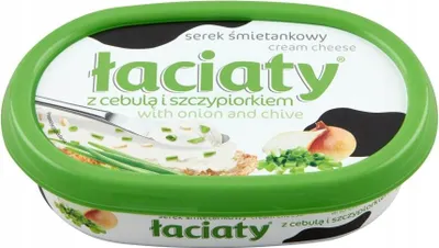 Zdjęcie produktu dla Serek Łaciaty śmietankowy cebula i szczypior 135g