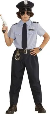 Produktbild von POLIZIST (Hemd, Hose, Gürtel, Krawatte, Hut) Gr. 128 cm