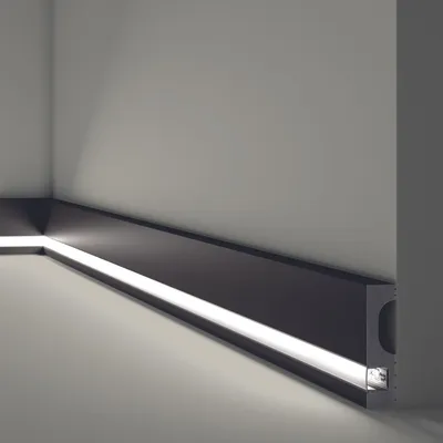 Immagine prodotto di Modanatura a pavimento NMC IL11 BLACK WALLSTYL Noel Marquet Modanatura decorativa Modanatura decorativa Illuminazione indiretta stile moderno colore nero 2 m