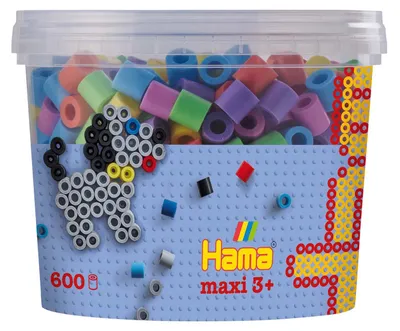 Image de HAMA Maxiperles en boîte 600pcs pastel