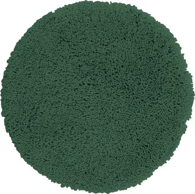 Produktbild von Spirella Badteppich Badematte Duschvorleger Mikrofaser Hochflor | flauschig | rutschhemmend | geeignet für Fußbodenheizung | 60 cm Rund | Dunkelgrün