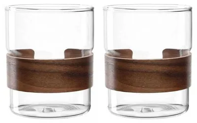 Zdjęcie produktu dla LEONARDO 055198, Brązowy, Przezroczysty, Szkło, Okrągły, 2 szt., 320 ml, 80 mm