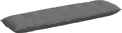 Image de vidaXL Coussin de dossier gris foncé 180 x 50 cm Tissu microfibre