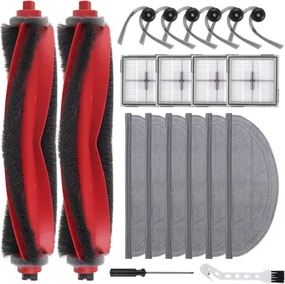 Produktbild von Zubehör Ersatz Kompatibel für Roborock Q10 S5/Q10 S5+ Plus Saugroboter, 2 Hauptbürste, 4 Filter, 4 Seitenbürsten, 6 Mopp Wischtücher