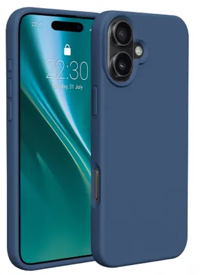 Produktbild von Etteri Silikonhülle für iPhone 16 Plus 6,7 Handyhüllen Dunkelblau