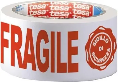 Zdjęcie produktu dla Tesa - taśma pakowa: FRAGILE, ft 50 mm x 66 m