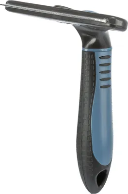 Produktbild von TRIXIE Carding-Striegel - dunkelgrau/blau - 11 × 15 cm
