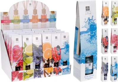 Produktbild von Raumduft 6 Aromen 100ml Lufterfrischer 8 Stäbchen Diffuser Duftspender Duftöl, Aroma:Orange-Cinnamon