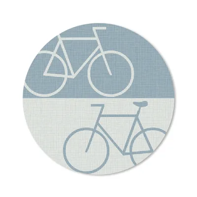 Produktbild von MuchoWow® Mauspad Mousepad Fahrrad - Blau - Muster 20x20 cm - Mousepads - Maus Mat - Pad - Mausunterlage - Schreibtischmatte
