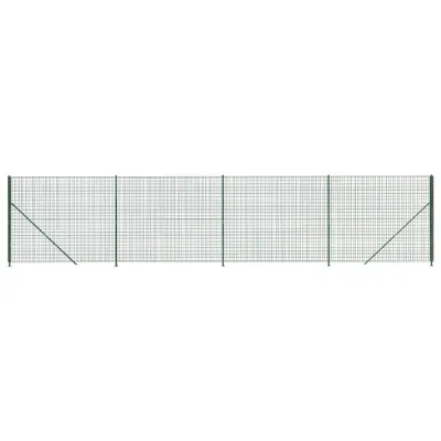 Zdjęcie produktu dla vidaXL Ogrodzenie z siatki drucianej z kołnierzem w kolorze zielonym 2,2x10 m