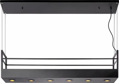 Immagine prodotto di Lampadario MIRAVELLE nero 6xGU10x40W in metallo, dimensioni: 160x112x22 cm, IP20, Lucide