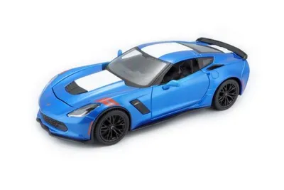 Image de Maisto - 2017 Corvette Grand Sport, bleu métal, 1:24