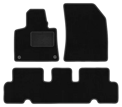 Produktbild von Velours-Fußmatten für Citroen C4 Spacetourer 2013-2018 (Minivan) – 4-tlg, Schwarz, passgenau – Wielganizator LUX