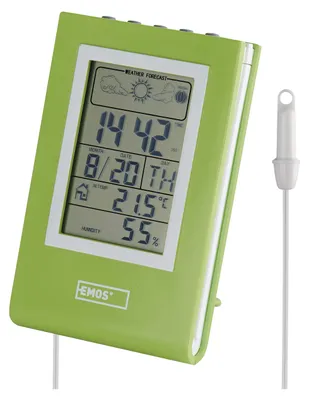 Productafbeelding van Emos E0117N, groen, binnenthermometer, binnenvochtigheidsmeter, buitenthermometer, vochtigheidsmeter, thermometer, thermometer, 20 - 95%, -10 - 50 °C