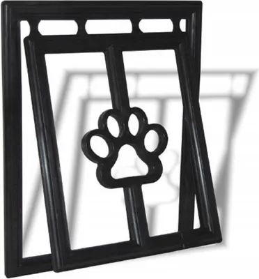 Produktbild von Haustierklappe für Fliegengittertür 23,5x29 cm Hundeklappe Katzenklappe Tür 10933